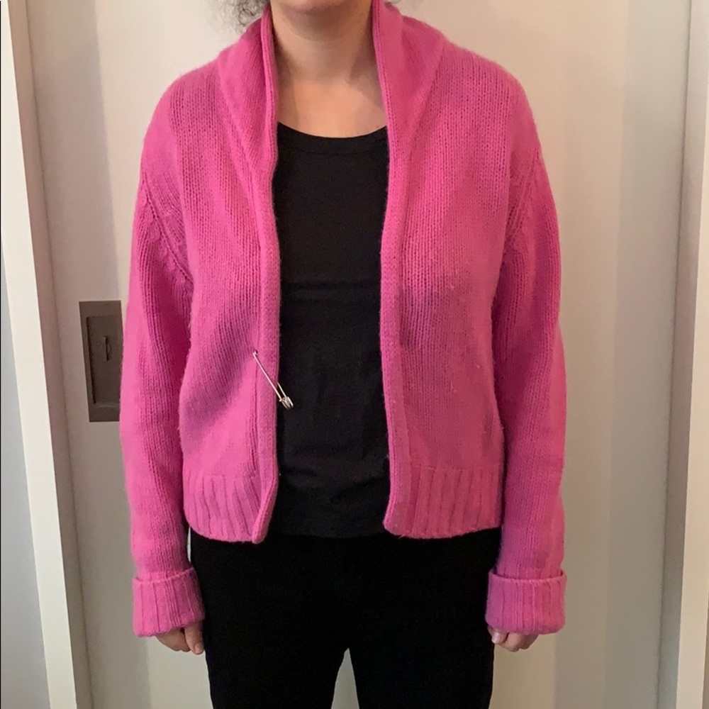 Johnstons cashmere pink cardigan